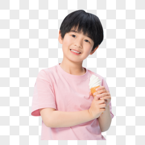 儿童小男孩吃冰淇淋图片