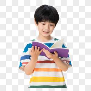 儿童小男孩看书学习图片