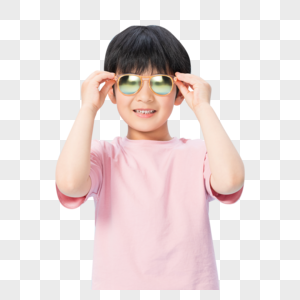 儿童小男孩戴眼镜可爱高清图片素材