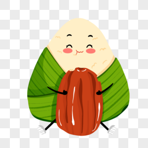 吃红枣的粽子高清图片