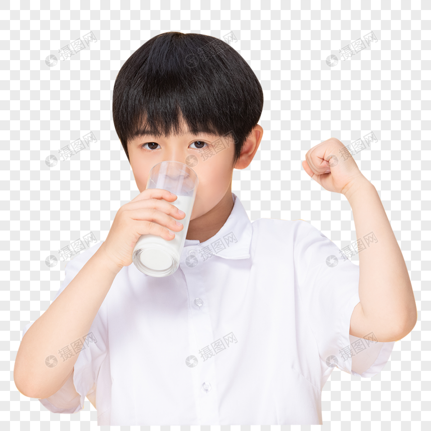 可爱小男孩喝牛奶图片