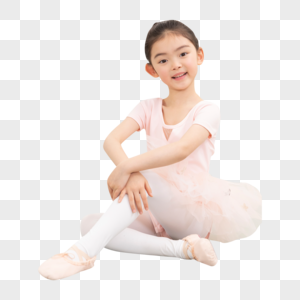 跳芭蕾舞的可爱小女孩形象图片