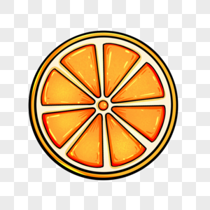 一片橙子图片