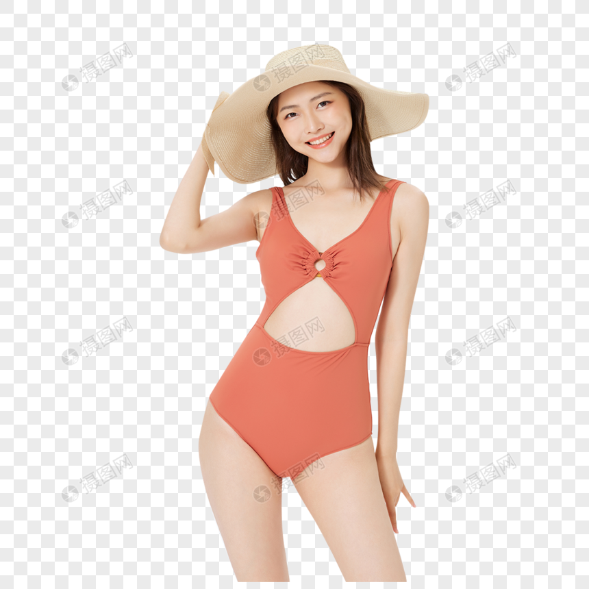 阳光夏日沙滩泳装美女图片