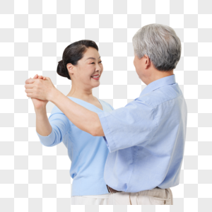 退休老年夫妻练习跳舞图片