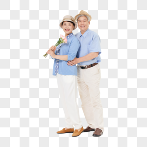 旅游的老年夫妻形象高清图片