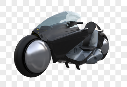 科幻摩托车3d模型图片