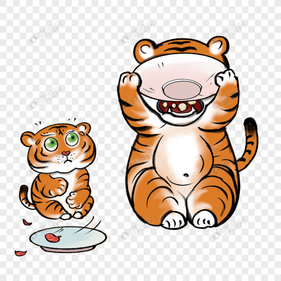 吃饭的老虎图片