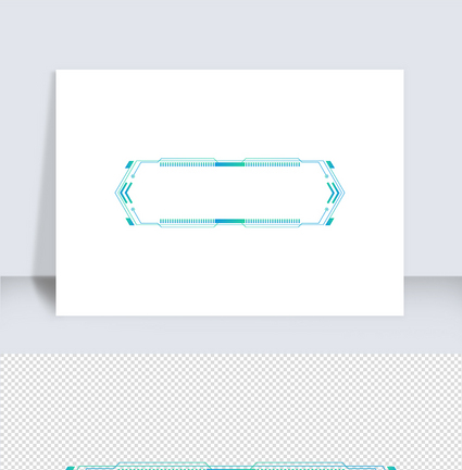 蓝绿渐变科技感十足边框（四）图片