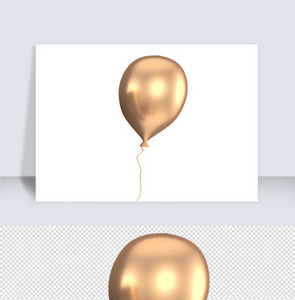 电商装饰品金色气球图片