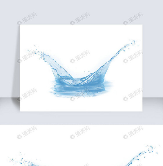 高清写实蓝色水纹水花涟漪免抠元素图片