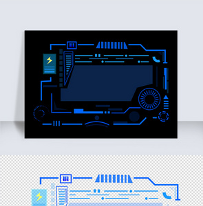 可视化大数据科技素材边框图片