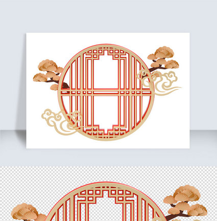 中国风祥云古典边框纹饰图片
