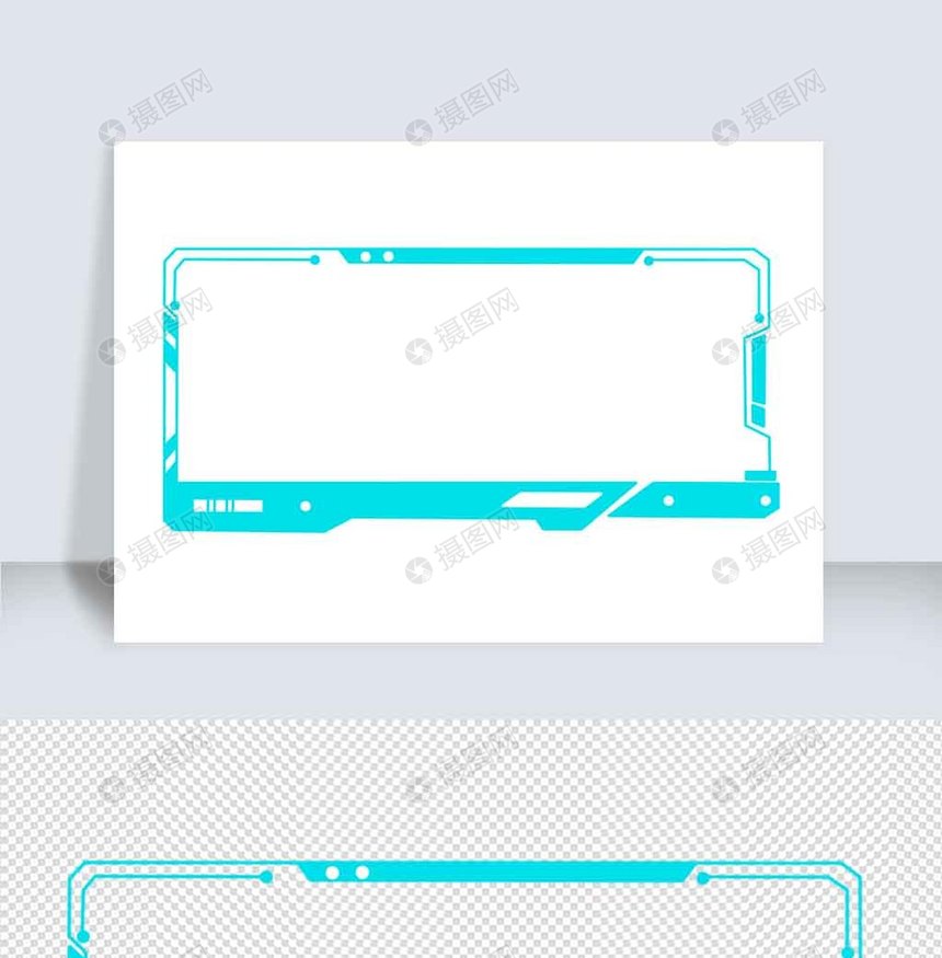 科技感边框免扣元素图片