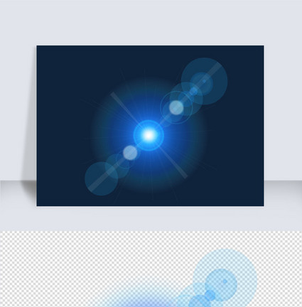 矢量蓝色炫酷特效光晕光效元素图片