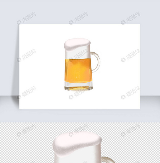 啤酒节开怀畅饮啤酒免抠透明元素图片