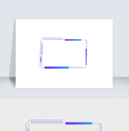 渐变未来感科技边框几何边框图片