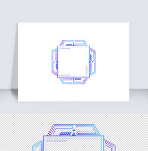 渐变未来感科技边框图片