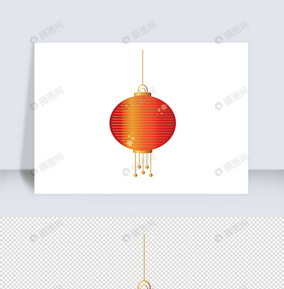 喜庆节日红色灯笼元素图片