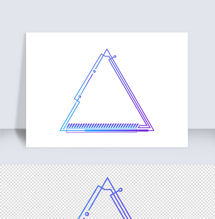 渐变未来感科技边框图片