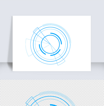 蓝色科技未来数据边框矢量图片