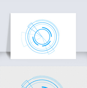 蓝色科技未来数据边框矢量图片