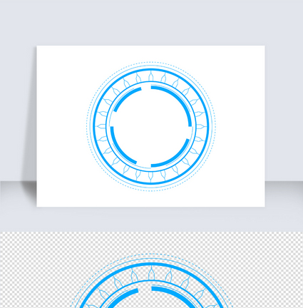 蓝色科技未来数据边框矢量图片