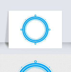 蓝色科技未来数据边框矢量图片