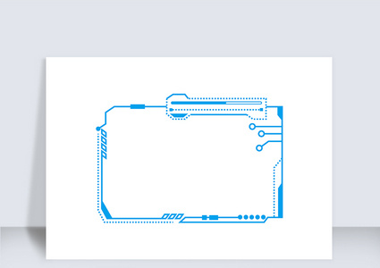 科技蓝色方边框矢量元素高清图片