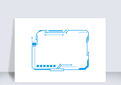 科技蓝色方边框矢量元素高清图片