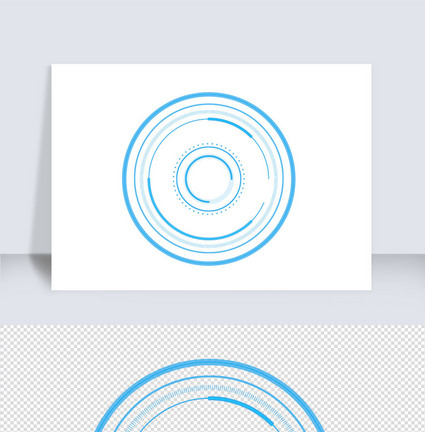 未来科技圆形蓝色炫酷边框图片
