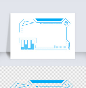 可视化大数据科技未来边框蓝色元素图片