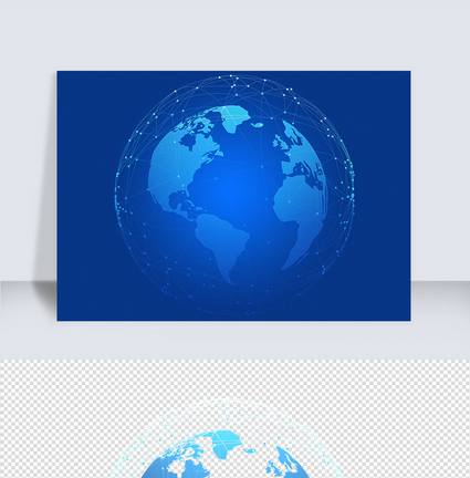 蓝色地球素材高科技设计素材商务简约图片