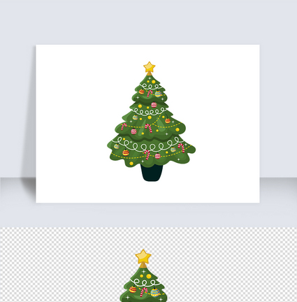 圣诞树元素图片
