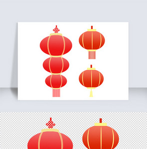 红色新年中国风灯笼图片图片