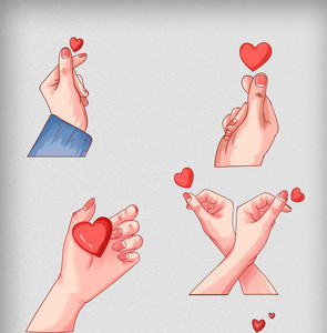 爱心手势元素图片