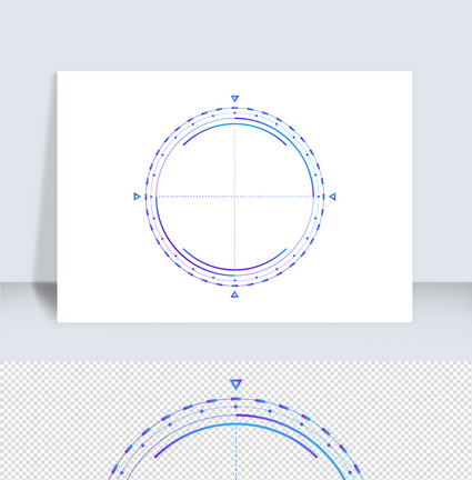 渐变未来感科技边框几何边框（十五）图片