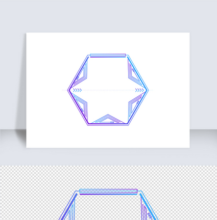 渐变未来感科技边框几何边框（二十五）图片