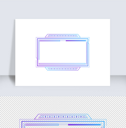 智能渐变色科技边框图片