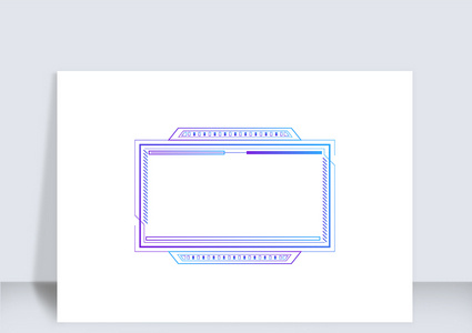 智能渐变色科技边框高清图片