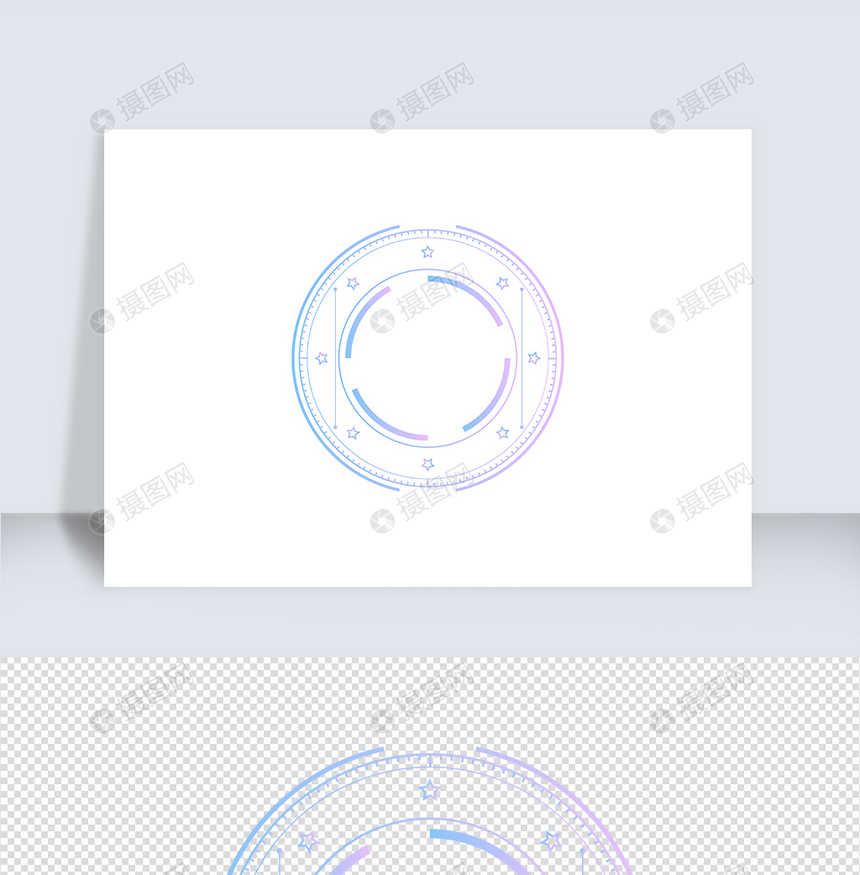 渐变可视化科技感边框图片