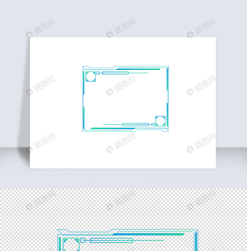 渐变可视化科技感边框图片