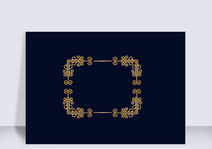 金色欧式花纹边框高清图片