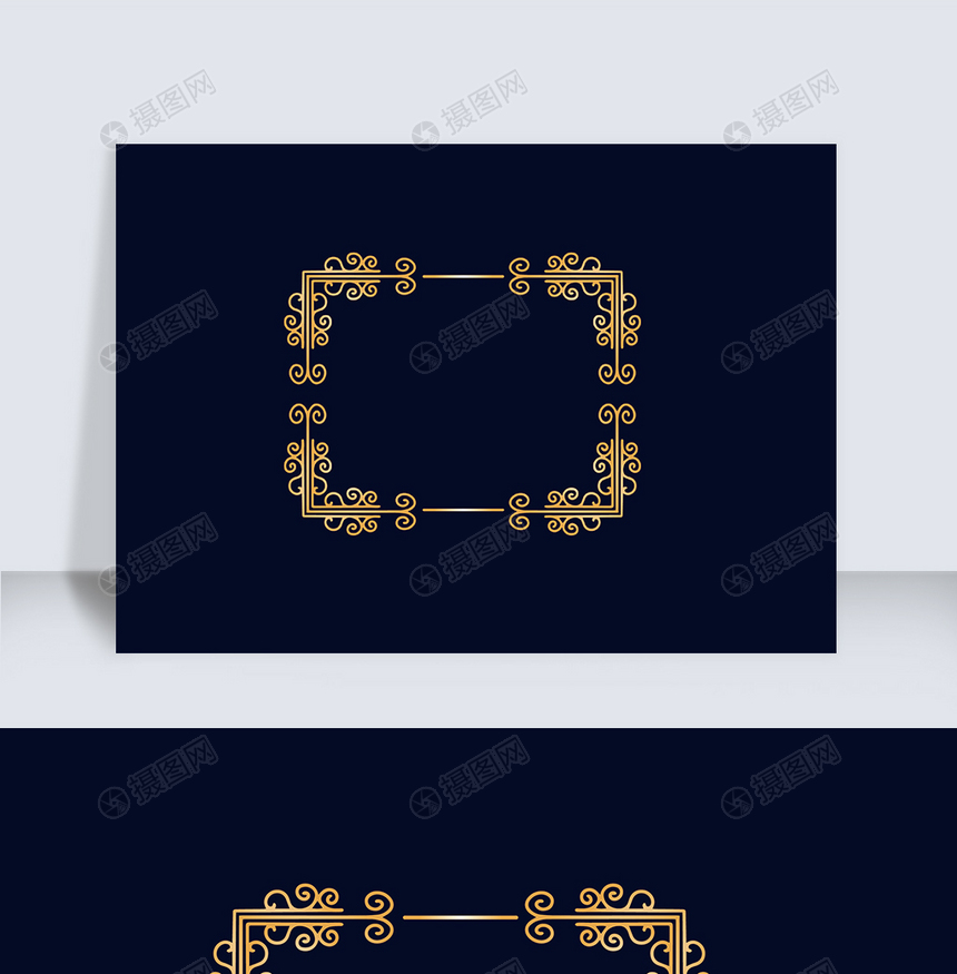 金色欧式花纹边框图片