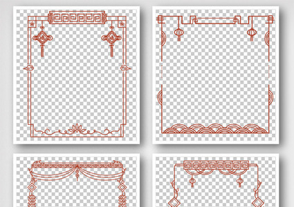 中国风边框中国风边框元素中国福高清图片