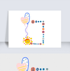卡通可爱气泡边框图片