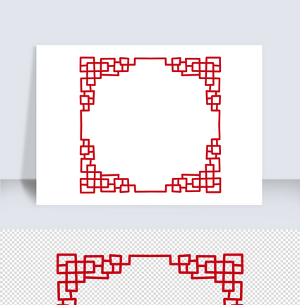 红色中国风边框图片