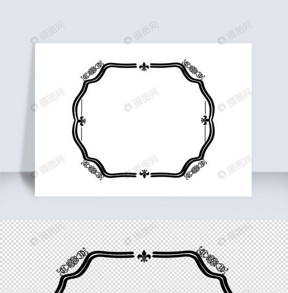 黑色欧式边框图片