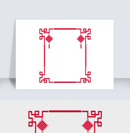 红色中国风边框图片