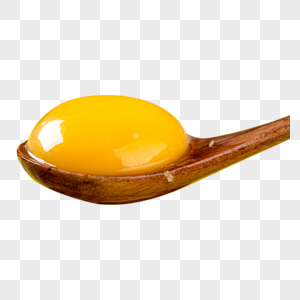 木勺里的鸡蛋黄图片